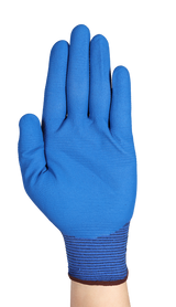 Palmă cu acoperire AEROFIT din spumă de nitril a mănușilor Ansell HyFlex 11-814 disponibile la Bunzl Romania