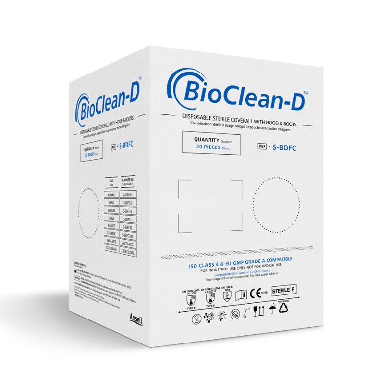 Combinezon steril BioClean-D utilizat în mediu cleanroom