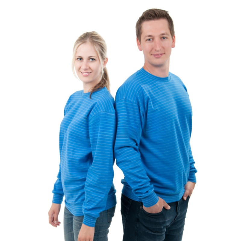 Bluza ESD cu mânecă lungă albastru