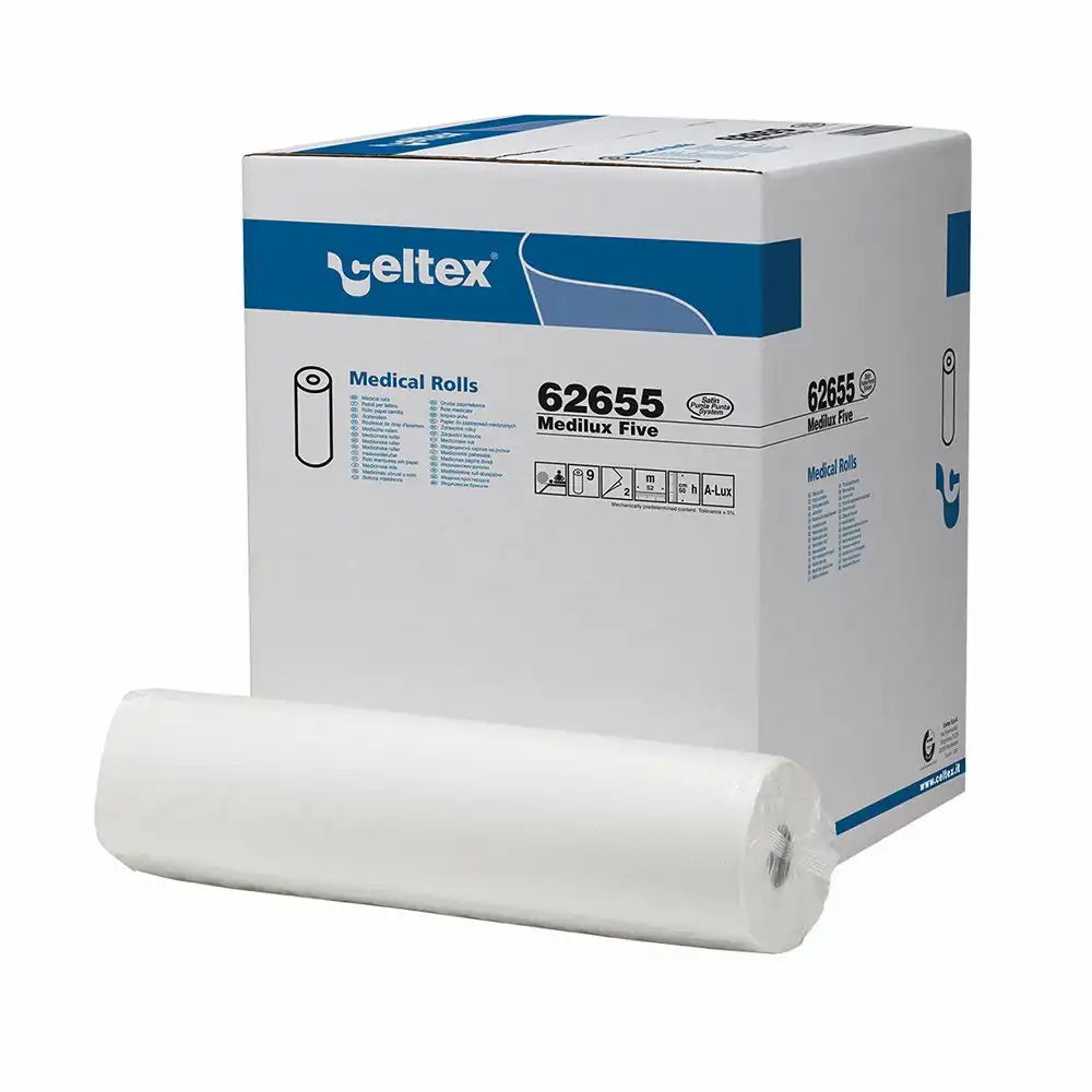 Rolă medicală Medilux Five, 2 straturi, 38 x 50 cm, 50m, 132 foi/ rolă