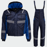 Costum salopetă cu pieptar BWOLF ATOM Set Bleumarin/Albastru