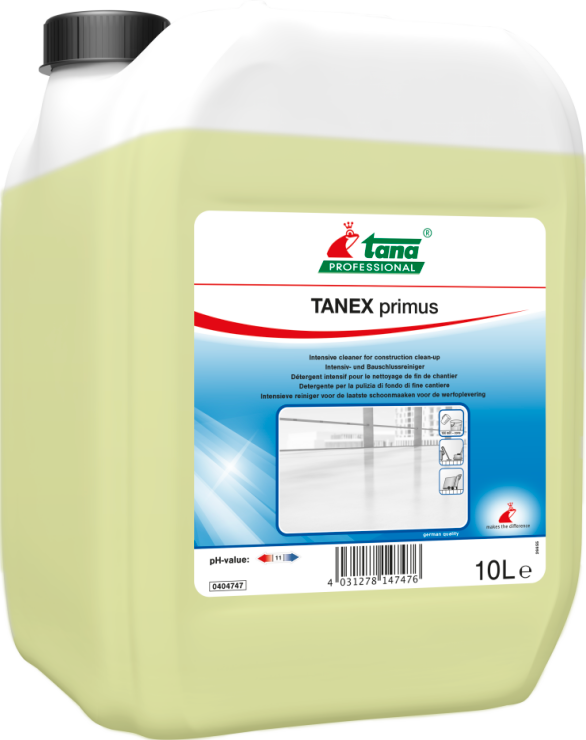 Detergent alcalin intensiv TANEX primus, pentru curățenie după construcții, 10 L