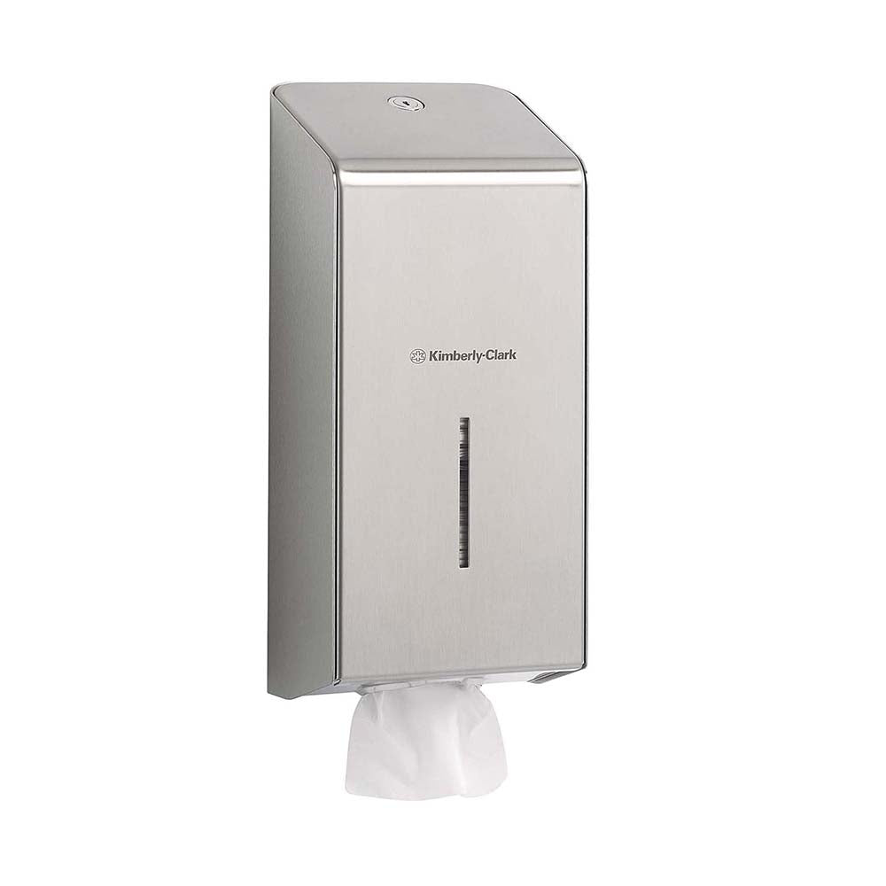 Dispenser inox pentru hârtie igienică pliată, Kimberly‑Clark 8972