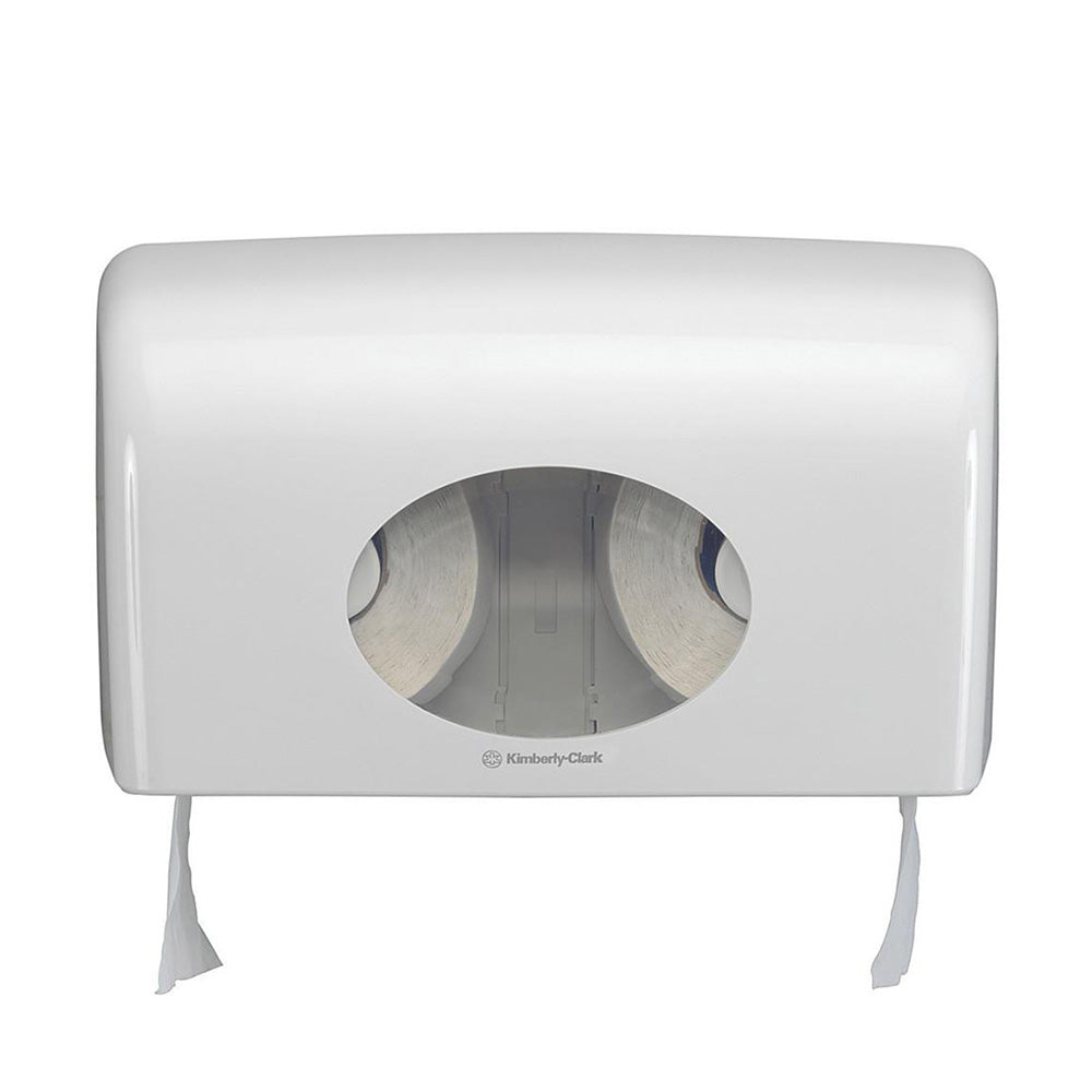 Dispenser dublu hârtie igienică, role mici Aquarius 6692, alb