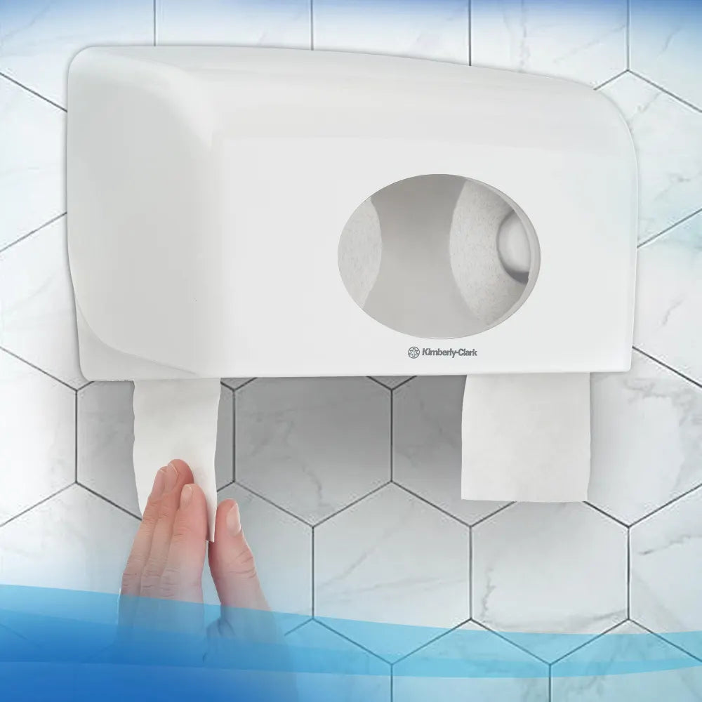 Dispenser compatibil cu hârtia igienică Scott Essential 8485 disponibil la Bunzl România