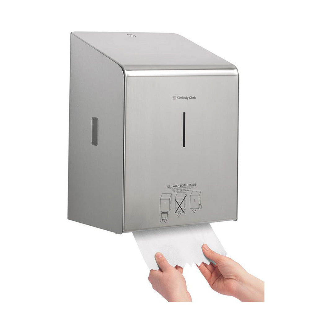 Dispenser inox pentru prosoape hârtie pe rolă, manual 8976