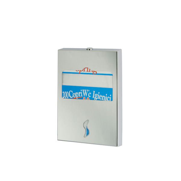 Dispenser din inox pentru acoperitoare de colac WC, montaj pe perete