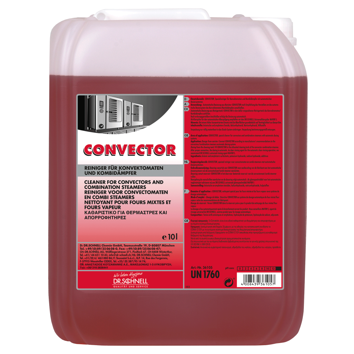 Convector - Detergent pentru curăţarea cuptoarelor cu convecţie și a cuptoarelor combi steamer 10L