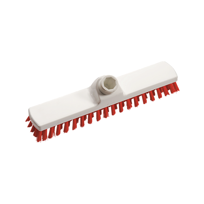 Ștergător dur, 280x50x90 mm, mâner PP alb, peri PBT roșii, certificat HACCP