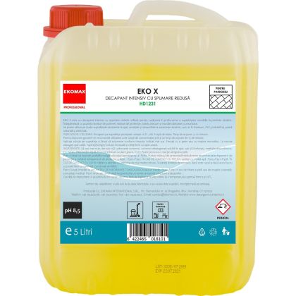 Canistră Eko X decapant intensiv 5 L cu spumare redusă pentru suprafeţe rezistente la alcalin