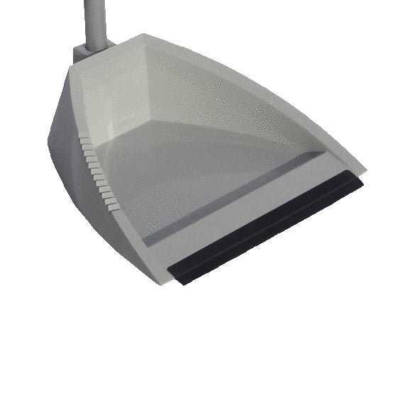 Făraș ergonomic cu coadă lungă din plastic, gri