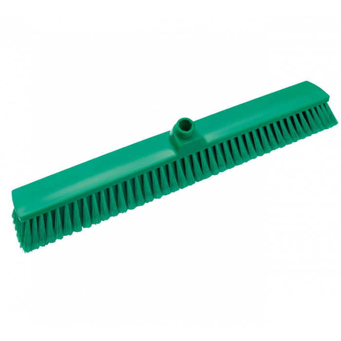 Mătură mare, peri PBT moi verde, 600x72x134 mm, certificată HACCP