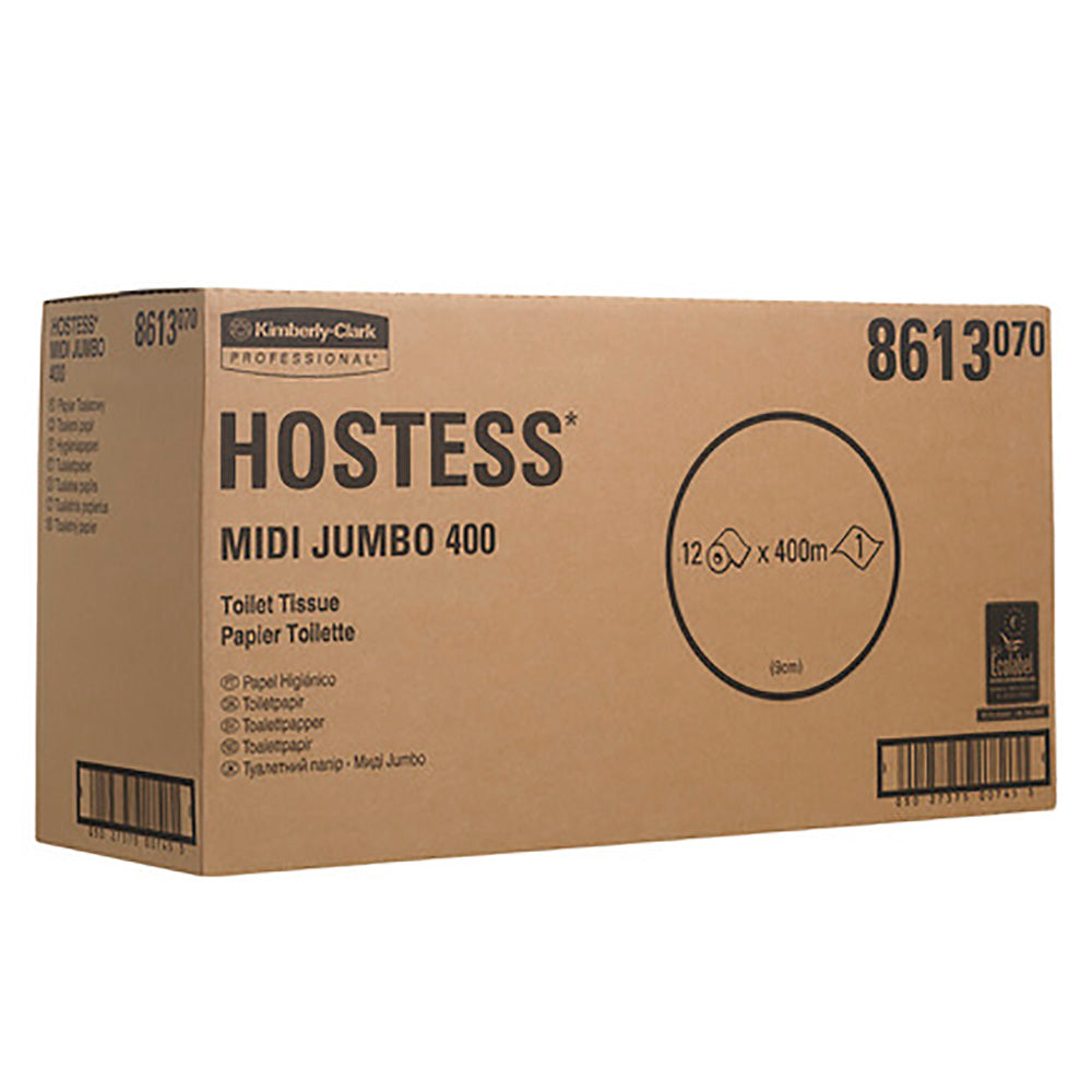 Hârtie igienică jumbo Hostess 8613, 100% fibre reciclate, 400m
