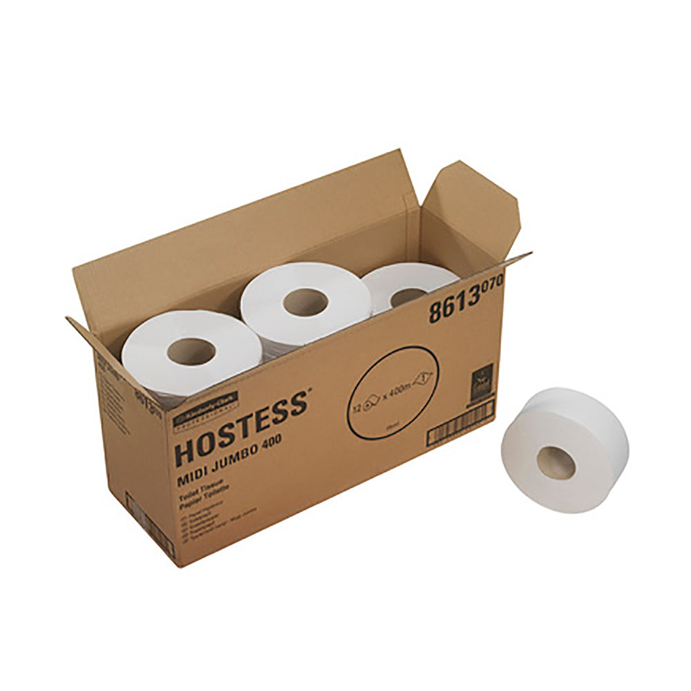 Hârtie igienică jumbo Hostess 8613, 100% fibre reciclate, 400m