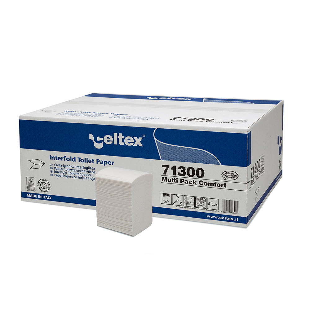 Hârtie igienică pliată Multi Pack Comfort, 250 foi/pachet