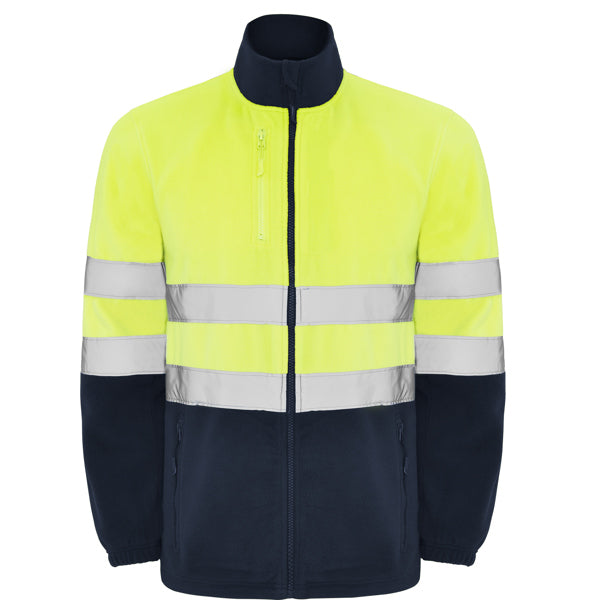 Jachetă fleece cu vizibilitate ridicată ALTAIR 9305, bleumarin/galben