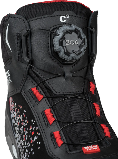 Bocanci de protecție JALAS Zenit 2718 negru și rosu, inchidere