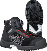 Bocanci de protecție JALAS Zenit 2718 negru și rosu, vedere frontală