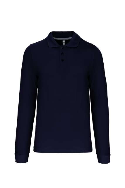 Tricou polo de bărbați cu mânecă lungă, Kariban KA243, culoarea navy