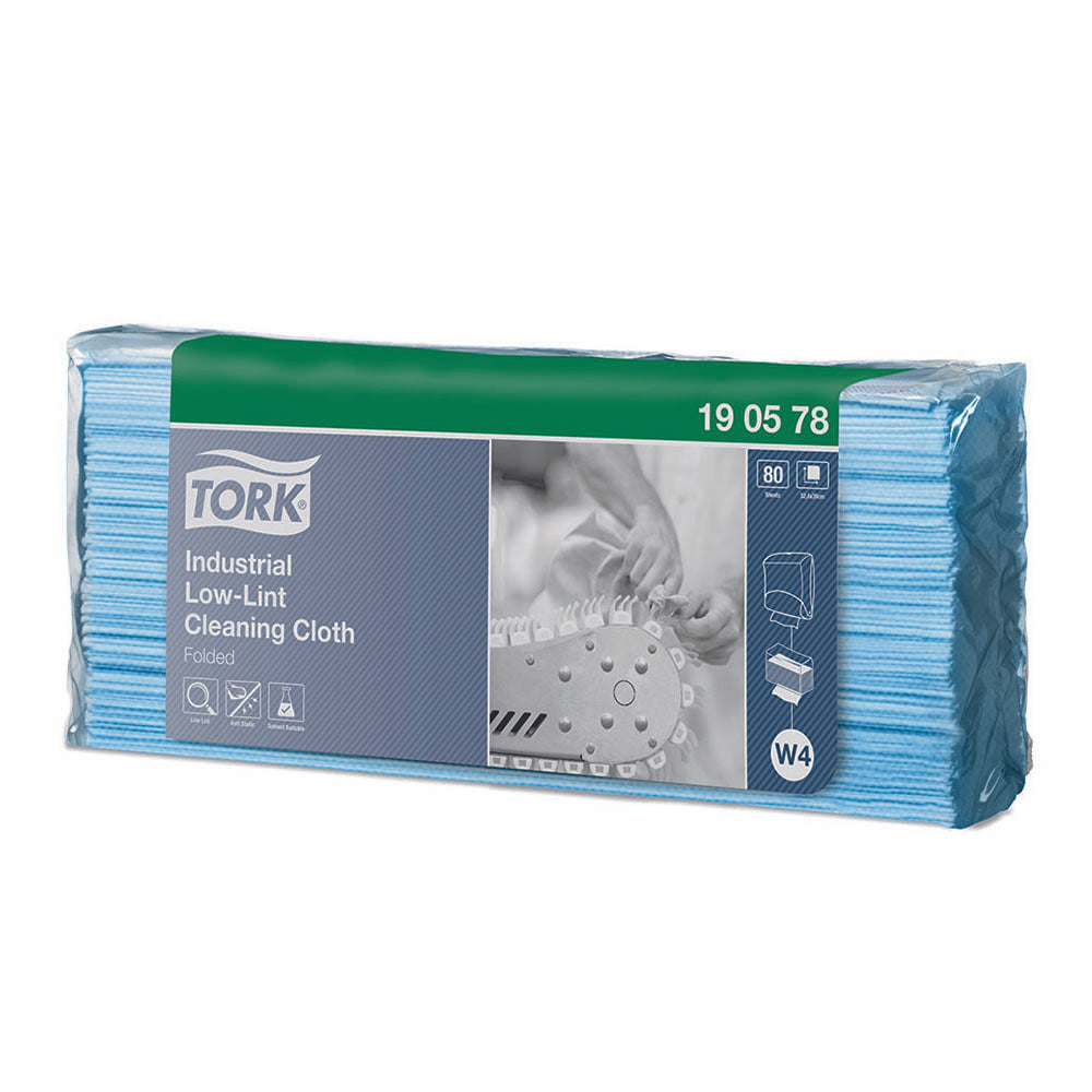 Lavete de curățare Tork pentru uz industrial Low-Lint, 80 bucăți/pachet