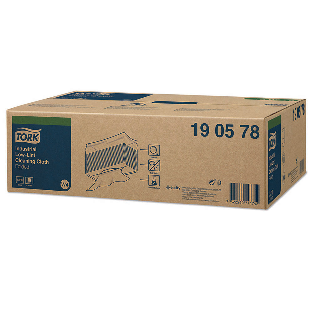 Lavete de curățare Tork pentru uz industrial Low-Lint, 80 bucăți/pachet
