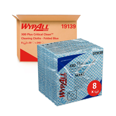Pachet de lavete reutilizabile WypAll X80 Plus Critical Clean 19139 disponibil la Bunzl Romania