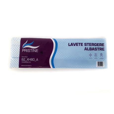 Lavete netesute albastre Pristine pentru curatenie profesionala, 25 bucati