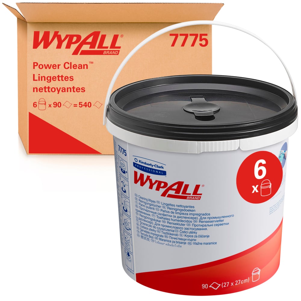 Lavete industriale Kimberly-Clark WypAll Power Clean 7775, verzi, 90 lavete/găletușă