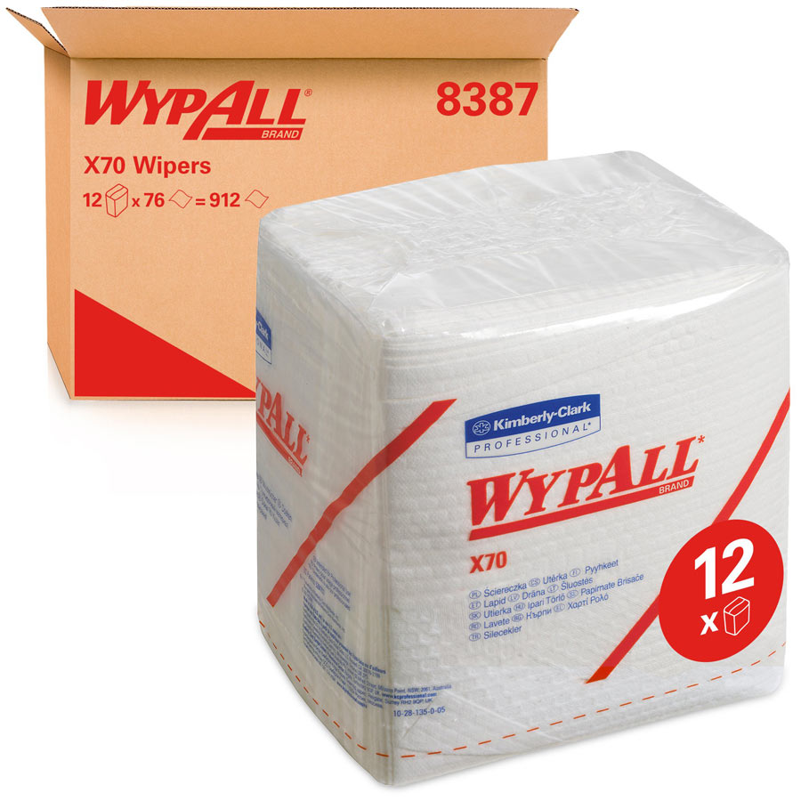 Lavete industriale Kimberly-Clark WypAll X70 Power Clean 8387, reutilizabile, 76 lavete/pachet