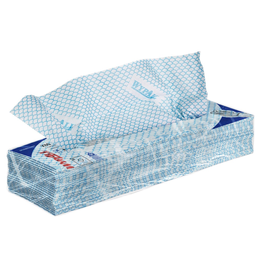 Lavete industriale Kimberly-Clark WypAll X80 Critical Clean 7565, albastre, 25 lavete/pachet