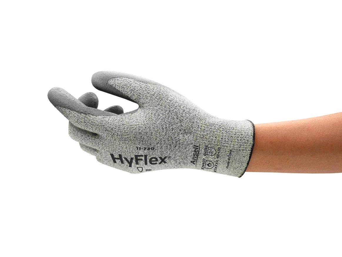 Tehnologia INTERCEPT pentru protecție la tăiere a mănușilor Ansell HyFlex 11-730 disponibile la Bunzl Romania