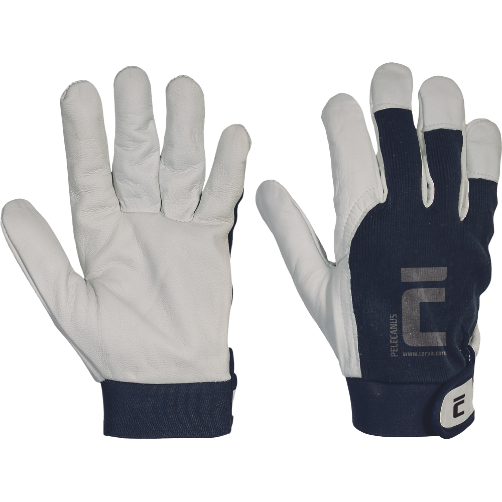 Mănuși de protecție Cerva Pelecanus cu piele pe palmă