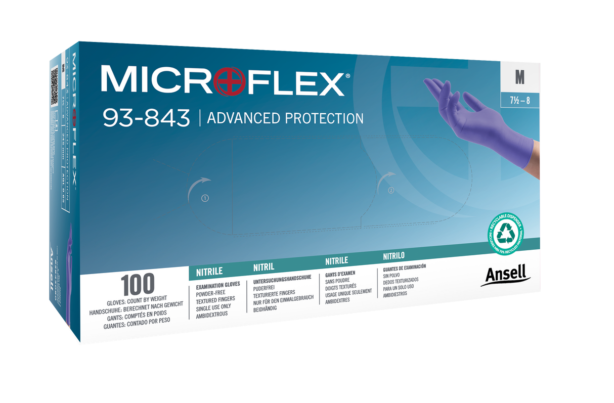 Mănuși de unică folosință Ansell MICROFLEX 93-843, Mov