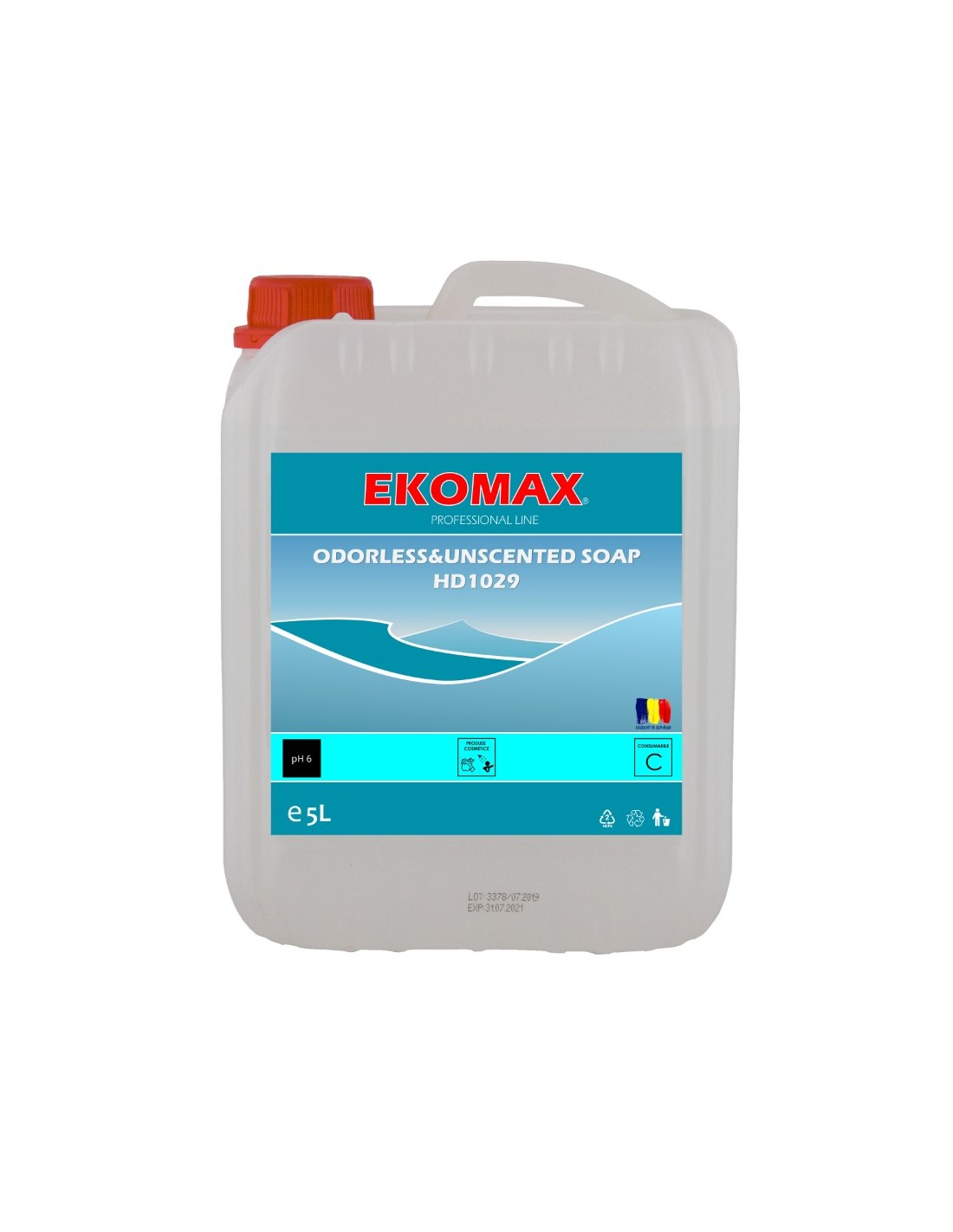 Săpun lichid cu glicerină, incolor și inodor Odorless & Unscented Soap, 5L