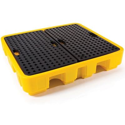 Paleți pentru colectarea scurgerilor, 4 butoaie, 250 L, sarcină maximă 1250 kg