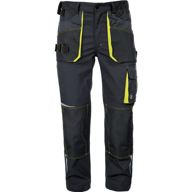 Pantaloni de lucru Cerva Emerton Stretch Negru Galben disponibili la Bunzl România
