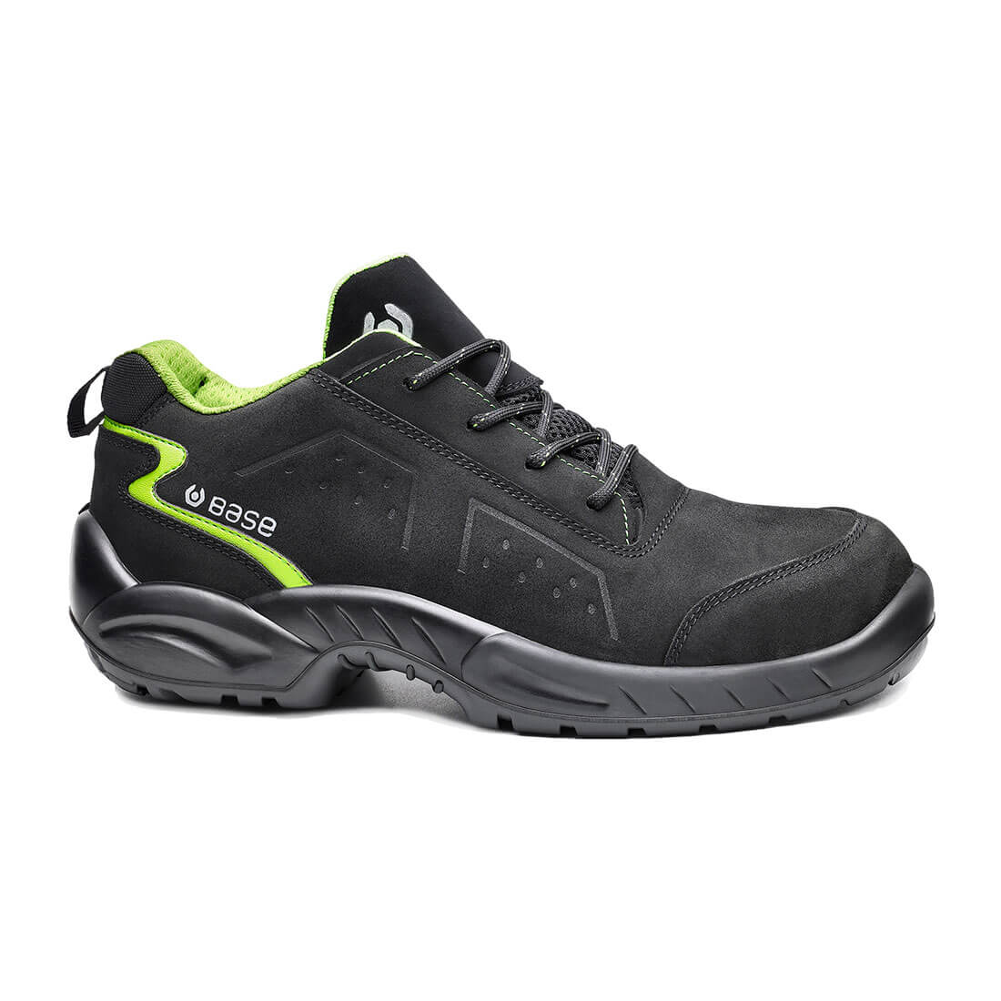 Pantofi de protecție Portwest Base Chester B0178 S3L FO SR Negru Verde disponibili la Bunzl România
