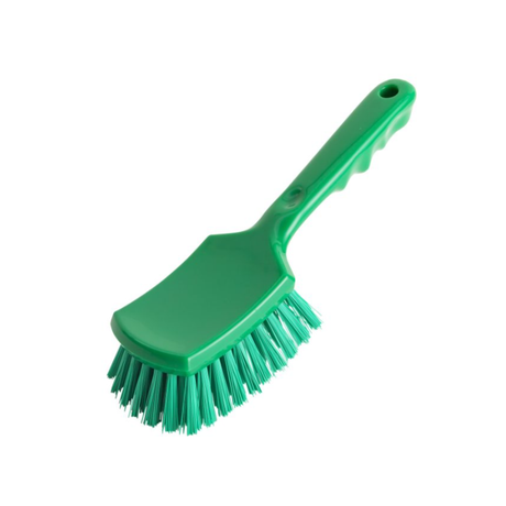 Perie profesională Haug cu mâner scurt verde disponibilă la Bunzl România