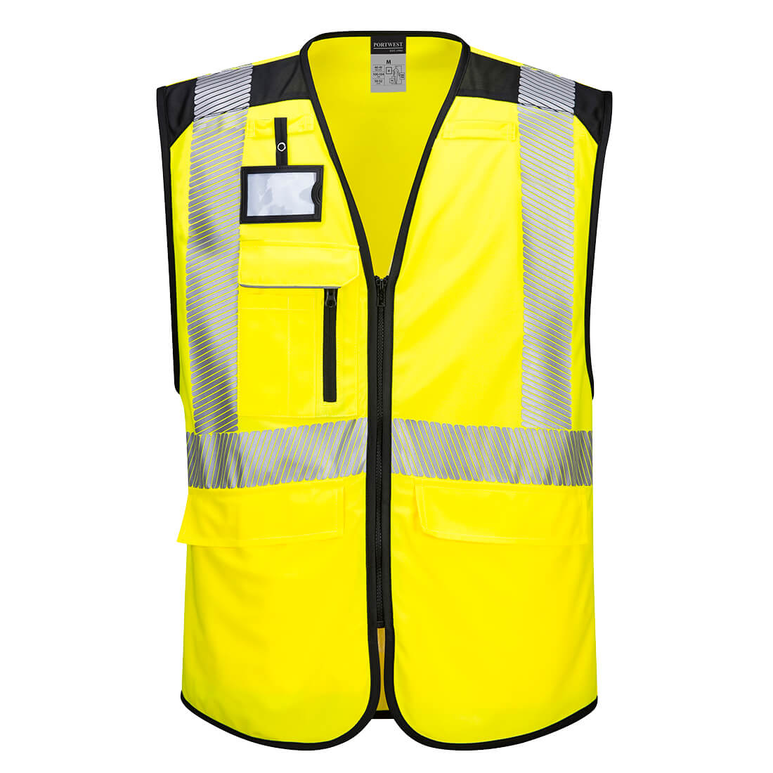 Vestă Portwest PW309 Hi-Vis Clasa 2 galben-negru pentru lucrări industriale