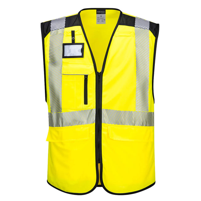 Vestă Portwest PW309 Hi-Vis Clasa 2 galben-negru pentru lucrări industriale