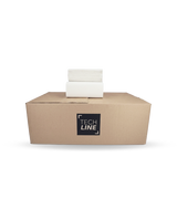 Techline prosop mâini M-Fold din celuloză, 2 straturi, 32 × 20 cm, bax cu 25 pachete a câte 125 de foi