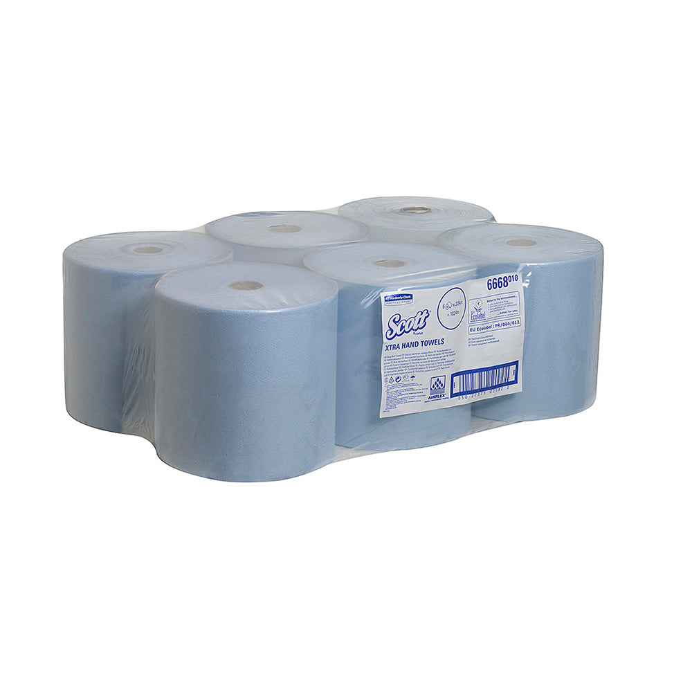 Prosoape de hârtie Kimberly-Clark Scott 6668, albastre, 304m