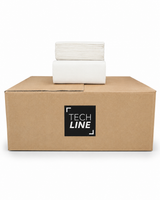 Techline prosop mâini M-Fold din celuloză, 2 straturi, 32 × 20 cm, bax cu 25 pachete a câte 125 de foi