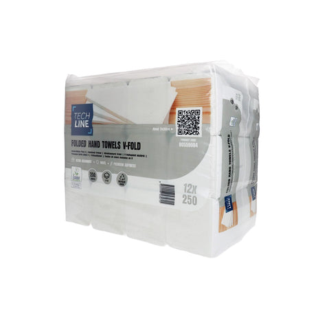 Prosoape hârtie pliate V-Fold Techline 2 straturi pentru dispensere profesionale grup sanitar