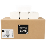 Techline prosop mâini Z-Fold din celuloză, 2 straturi, dimensiune 24 × 20 cm, 25 × 150 foi per bax