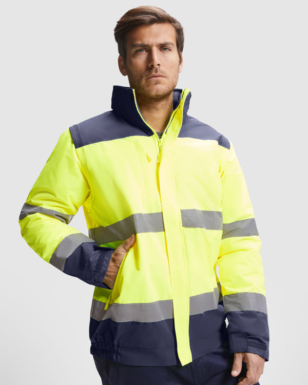 Parka Roly HV9304 navy/fluor yellow high-vis