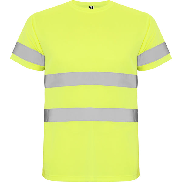 Tricou cu mânecă scurtă Roly Delta 9310 Hi-Vis, culoarea galben
