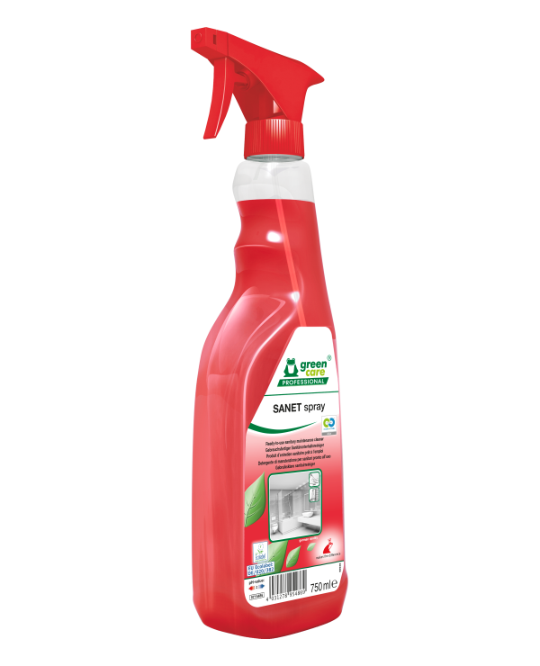 SANET spray - Detergent EcoLabel pentru curățarea zilnică a spațiilor sanitare gata de utilizare 750ml