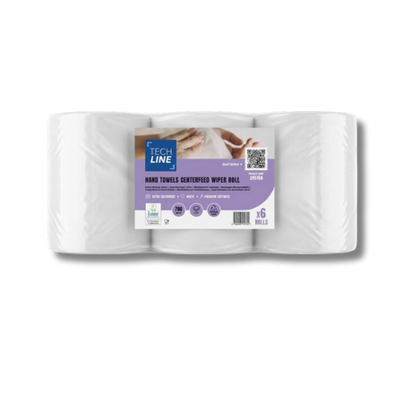 Ambalare rolă hârtie industrială centrefeed 1 strat Techline pentru dispensere profesionale