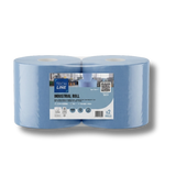 Detaliu rolă hârtie industrială albastră 2 straturi Techline absorbantă